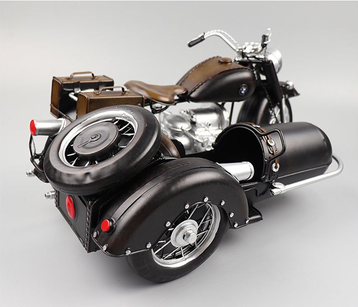 Mô hình sidecar R71 bằng sắt đồ trang trí vintage