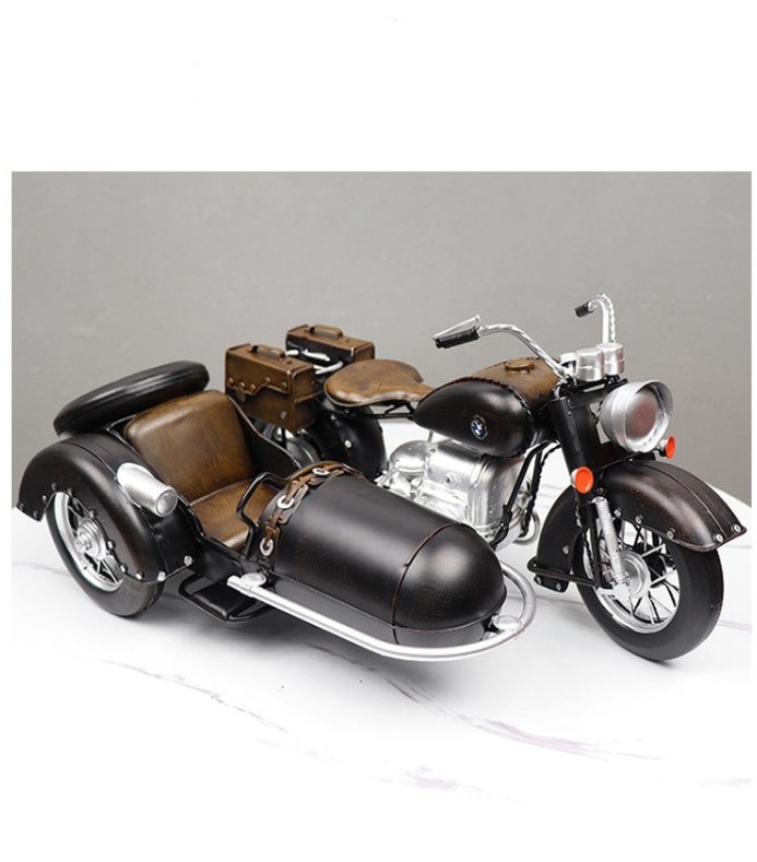 Mô hình sidecar R71 bằng sắt đồ trang trí vintage
