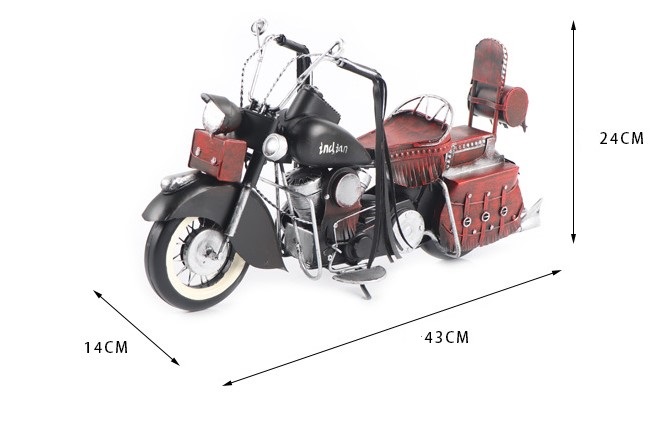 Mô hình xe máy cổ điển bằng sắt 45x16x26