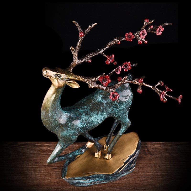 Tượng hươu đồng trang trí nội thất