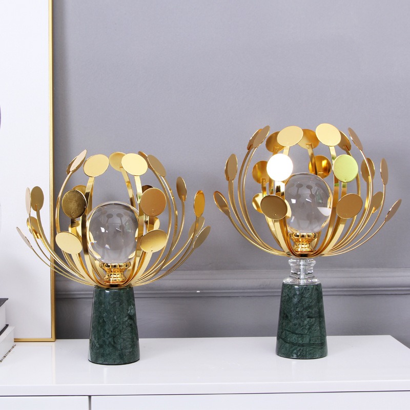 Cặp quả cầu pha lê sang trọng trang trí nội thất