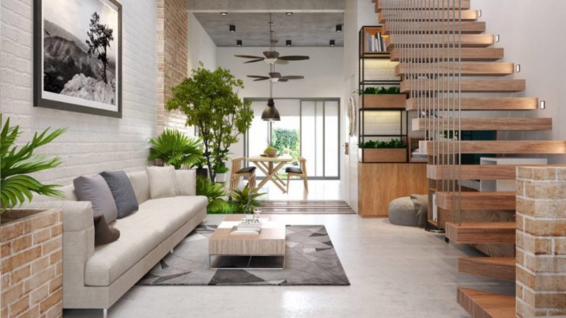 Bổ sung nguồn sáng nhân tạo cho phòng khách nhà ống