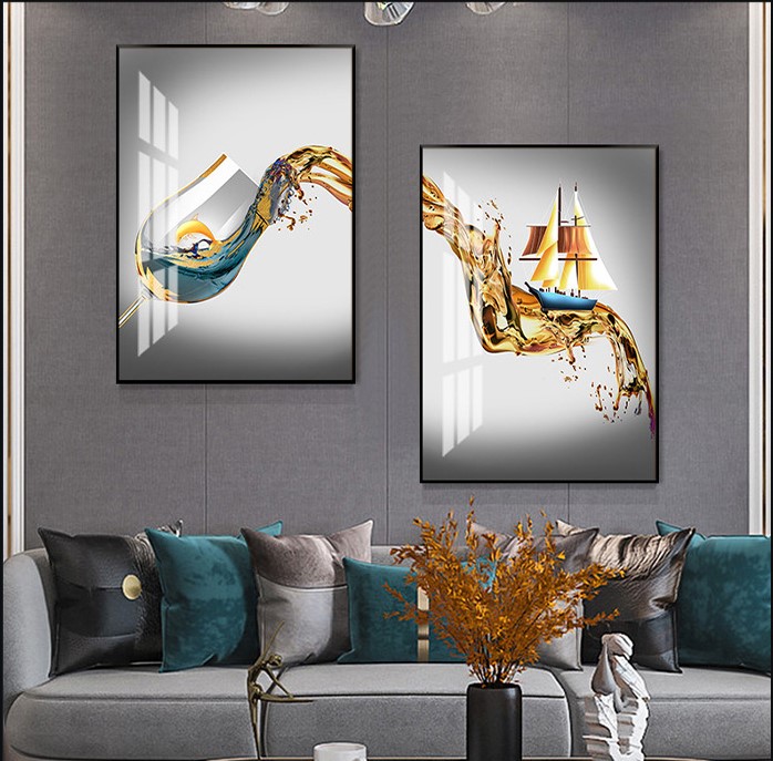 tranh pha le decor phong khach 1