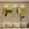 Tranh phù điêu treo tường bản đồ thế giới