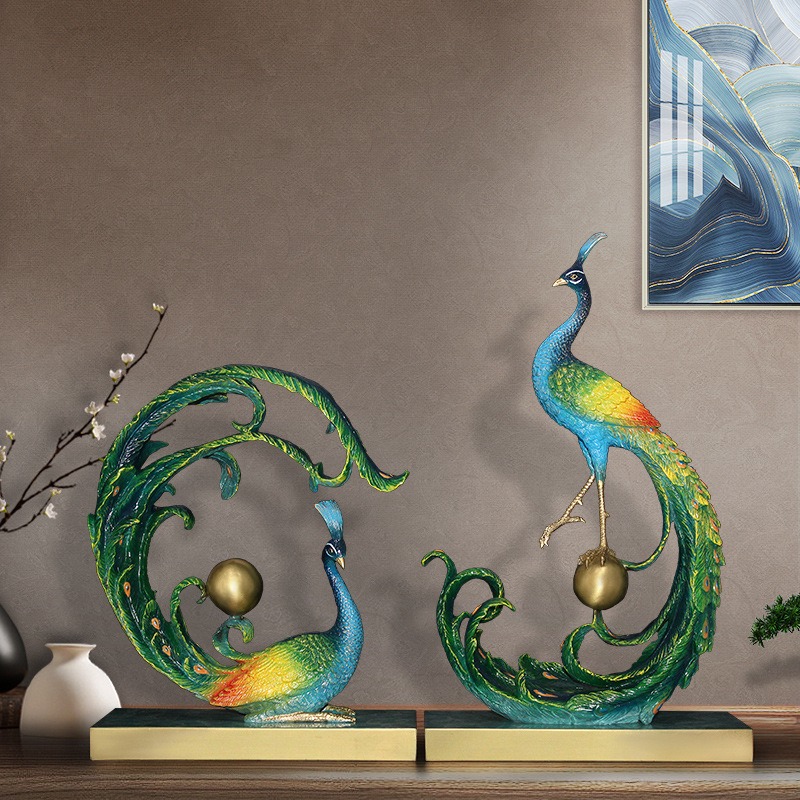 Cặp công trang trí phòng khách sang trọng, ý nghĩa