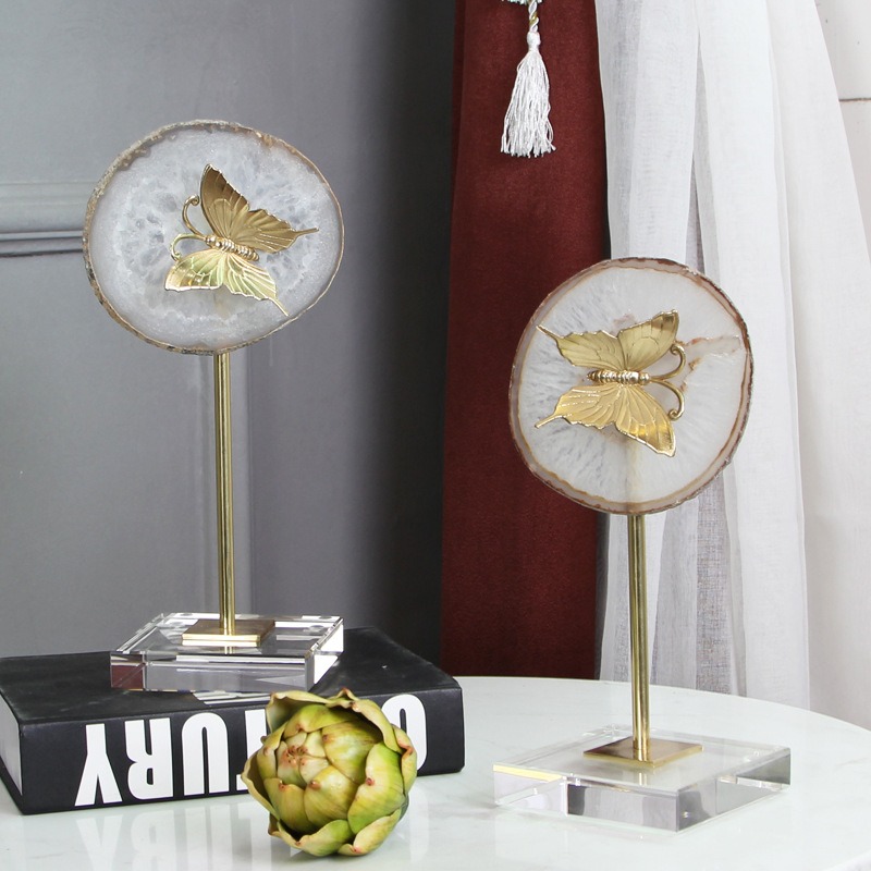 Cặp đá mã não cao cấp trang phòng khách