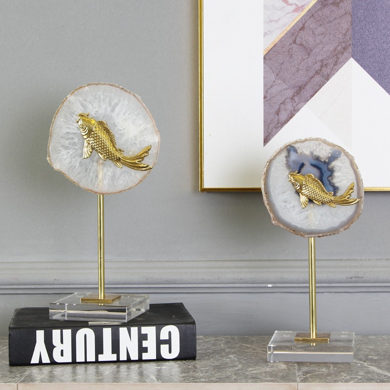 Cặp đá mã não cao cấp trang phòng khách