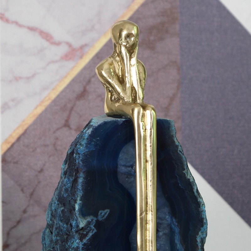 Bộ 3 viên đá mã não trang trí nội thất sang trọng