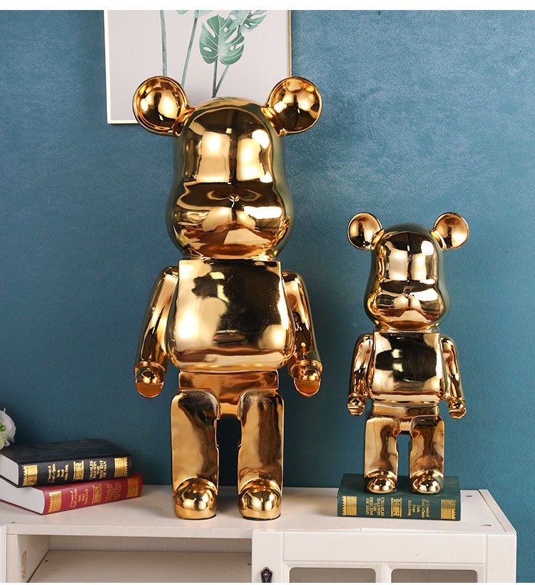 Gấu Bearbrick 1000 mạ điện sang trọng