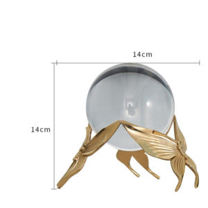 Cặp quả cầu pha lê hồ điệp để bàn