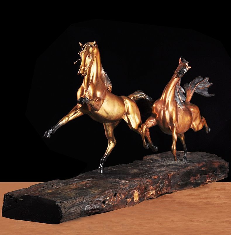 Tượng song mã bằng đồng