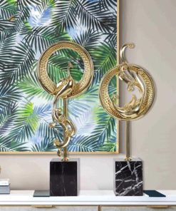 Đôi công phượng decor phòng khách