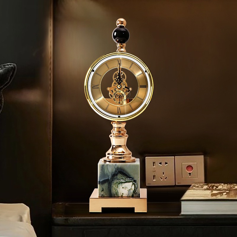 Đồng hồ để bàn decor phòng khách, bàn làm việc sang trọng