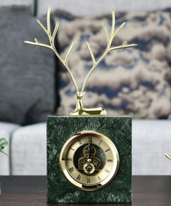 Đồng hồ huơu bằng đá cẩm thạch decor