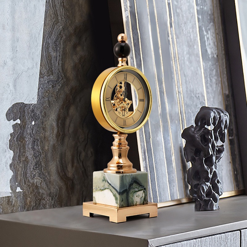 Đồng hồ để bàn decor phòng khách, bàn làm việc sang trọng