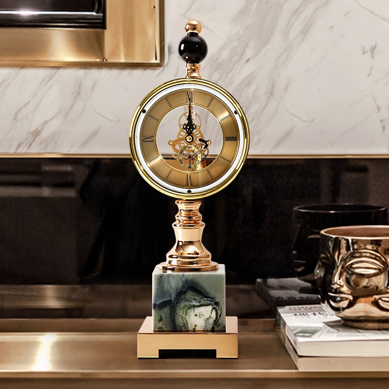 Đồng hồ để bàn decor phòng khách, bàn làm việc sang trọng