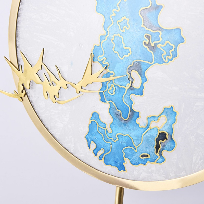 mo hinh trang tri nghe thuat hon non bo la tre Mô hình tranh lá tre