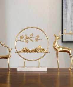 Mô hình chim và hoa trang trí