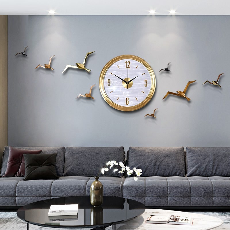 Đồng hồ treo tường chim én gọi mùa xuân