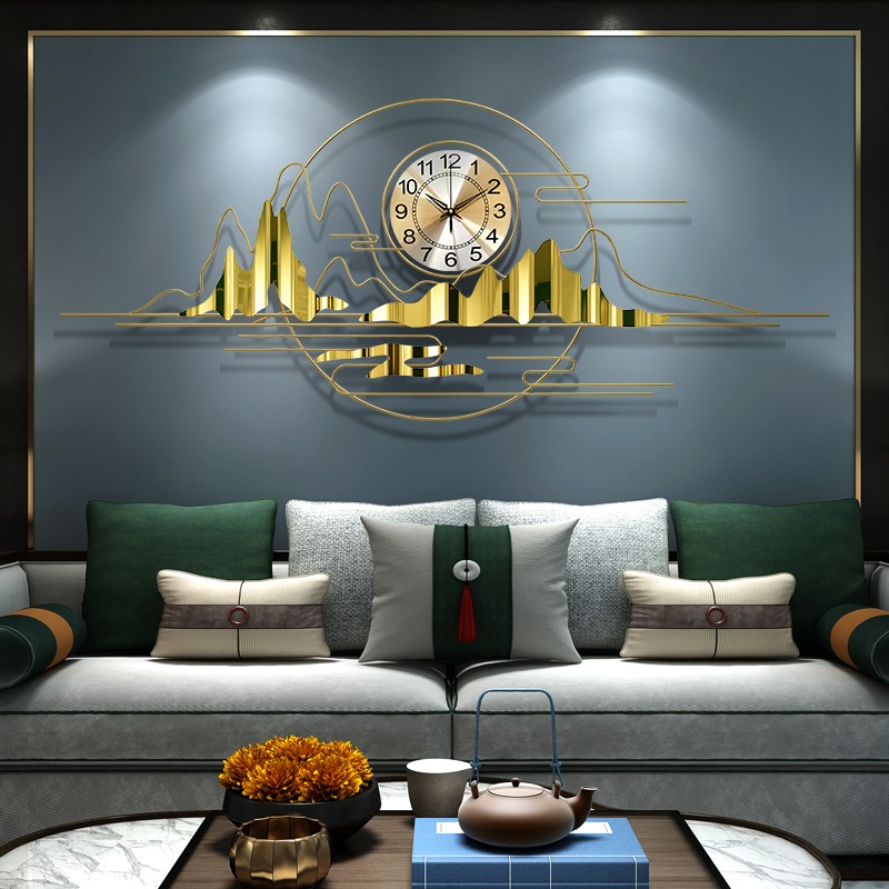 Đồng hồ treo tường hình núi