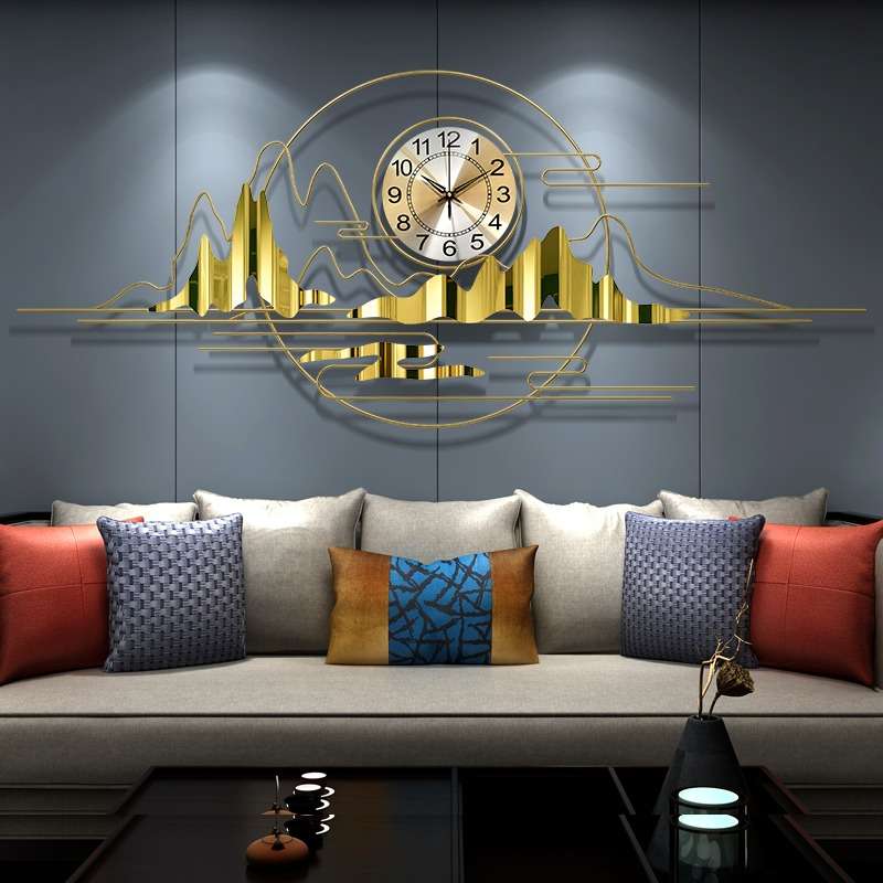 Đồng hồ treo tường hình núi