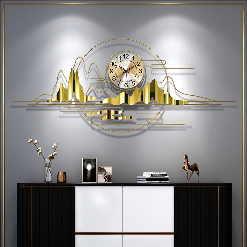 Đồng hồ treo tường hình núi