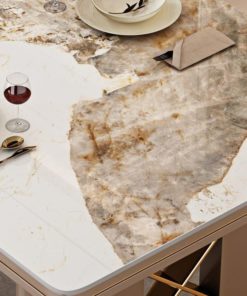 Bộ bàn ăn mặt đá phiến sang trọng