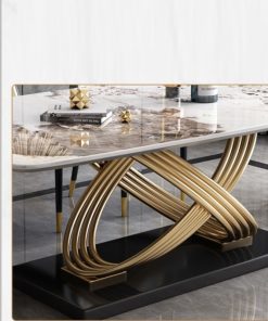 Bộ bàn ăn hình chữ nhật sang trọng