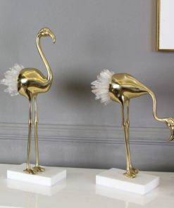 Chim hồng hạc pha lê trang trí decor nội thất