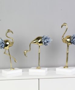 Chim hồng hạc pha lê trang trí decor nội thất