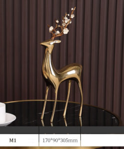 Tượng con hươu trang trí sang trọng