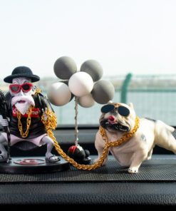 Cụ rùa dắt chó trang trí taplo v