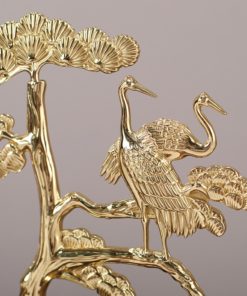 Decor tùng hạc trang trí kệ rượu