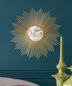 Gương decor mặt trời treo tường