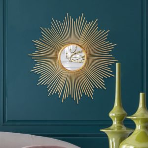 Gương decor mặt trời treo tường