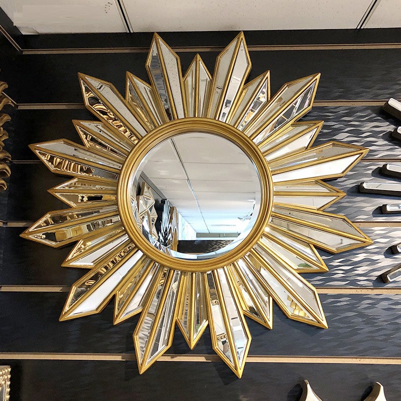 Gương trang trí mặt trời tỏa nắng Gương trang trí mặt trời tỏa nắng