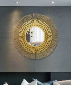 Mẫu gương treo tường sáng tạo bằng kim loại