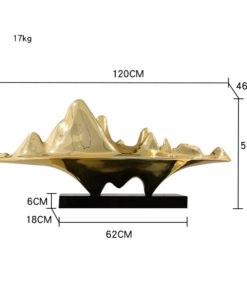 Hòn non bộ mạ điện bày quầy lễ tân sang trọng