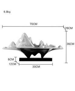 Hòn non bộ mạ điện bày quầy lễ tân sang trọng