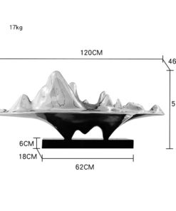 Hòn non bộ mạ điện bày quầy lễ tân sang trọng