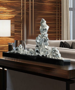 Hòn non bộ mạ điện trang trí đẹp mắt