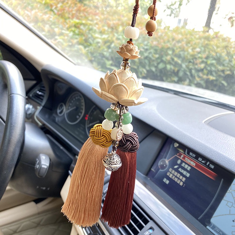 Khánh trang trí oto hoa sen điêu khắc may mắn Khánh trang trí oto hoa sen điêu khắc may mắn