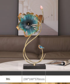 Decor lá sen bằng đồng trang trí