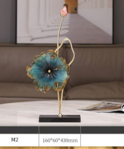 Decor lá sen bằng đồng trang trí