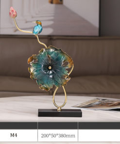 Decor lá sen bằng đồng trang trí