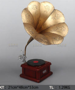 Mô hình máy hát loa kèn phong cách vintage