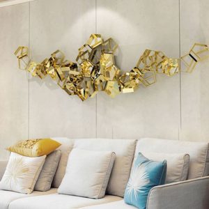 Phù điêu trang trí tường phong cách hình học 3D