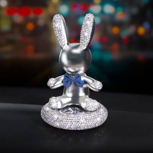 Thỏ Bunny gắn đá trang trí oto