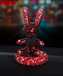 Thỏ Bunny gắn đá trang trí oto