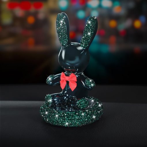 Thỏ Bunny gắn đá trang trí oto